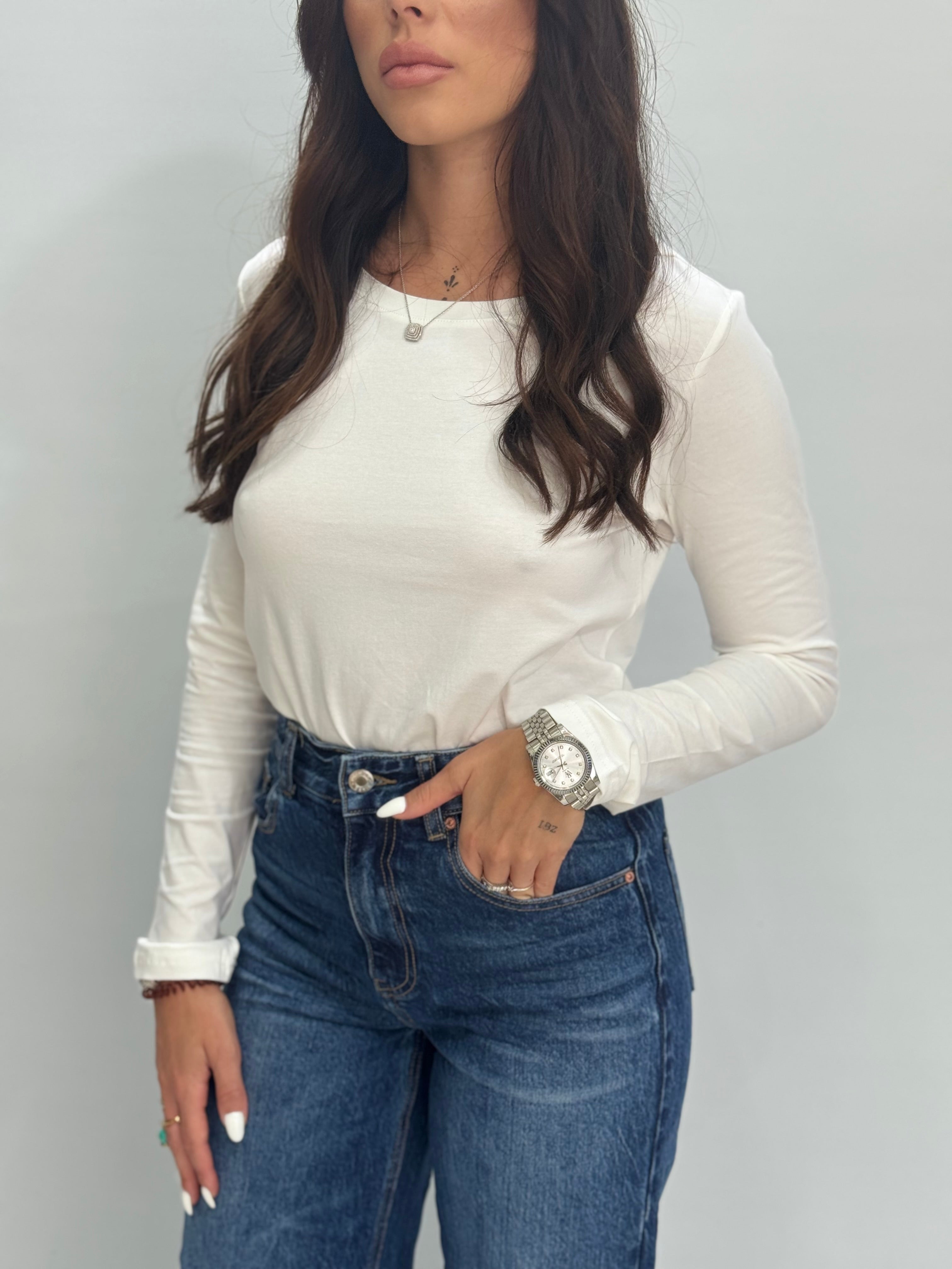 MAGLIA BASIC WHITE